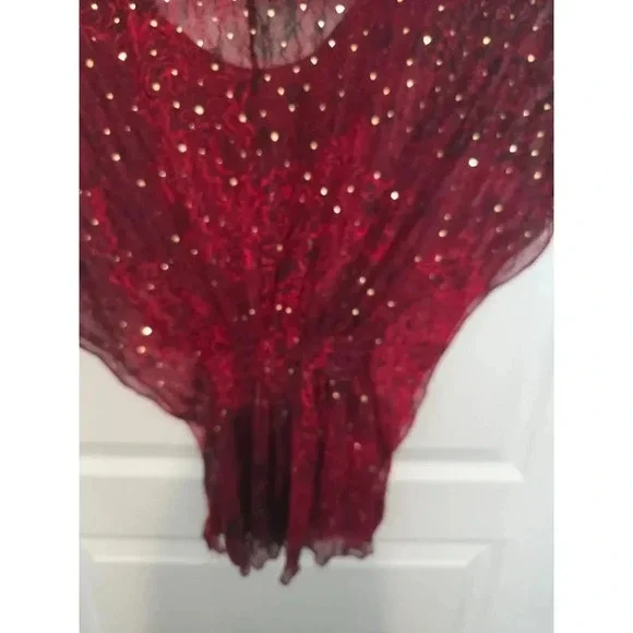 Y2K Heart & Soul Red blouse M - Picture 2 of 6